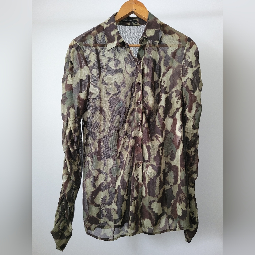 Marc Aurel Sheer Back Printed Blouse EU 40